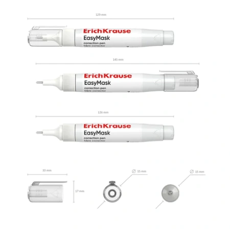 Ручка-корректор ERICH KRAUSE "EasyMask", 7 мл, металлический наконечник, 55989 274222 - МСК «Форвард»