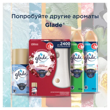 Освежитель воздуха аэрозольный 300 мл, GLADE "Сицилийский лимонад и мята", 864948 701774 - МСК «Форвард»