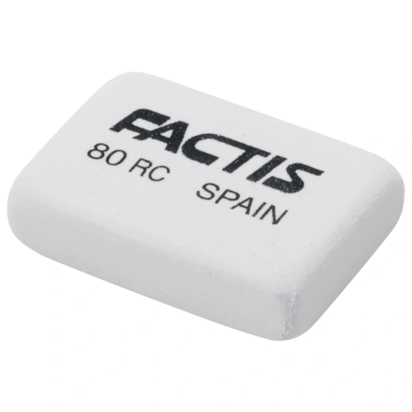 Ластик FACTIS 80 RC (Испания), 28х20х7мм, белый, прямоугольный, CNF80RC 228000