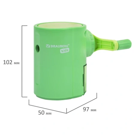 Точилка механическая BRAUBERG KIDS, для простых и цветных карандашей, цвет корпуса ассорти, 272006 - МСК «Форвард»