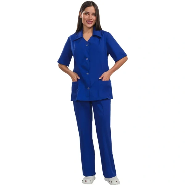 Костюм для горничных и уборщиц у12-КБР васильковый (размер 112-116 (56-58), рост 158-164) 661167