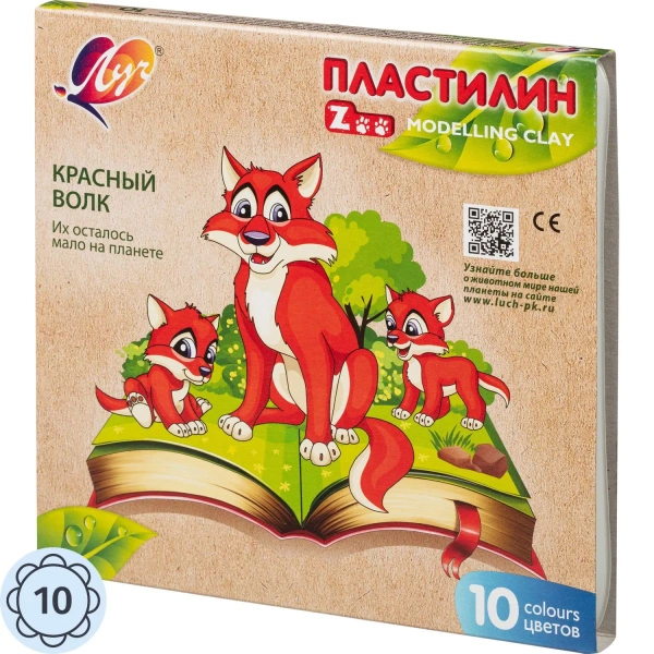 Пластилин Луч Zoo 10цв 150гр 29С 1721-08 1232294 минпромторг - МСК «Форвард»