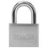 Замок навесной стальной 50 мм "Никель", антикоррозионное покрытие, 4 ключа, RABBITEX (РАББИТЕКС), 671309 - МСК «Форвард»