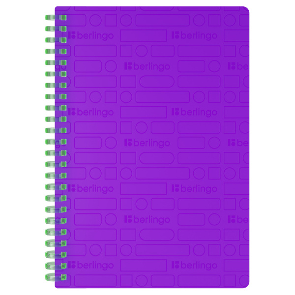 Бизнес-тетрадь A5, 80л., Berlingo "Your Way", клетка, на силиконовом гребне, 80г/м2, пластик обложка 600мкм, фиолетовая SRn_A5894 369403