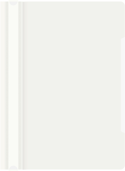 Скоросшиватель Бюрократ пластик PS20WH A4 прозрач.верх.лист белый 0.12/0.16 - МСК «Форвард»