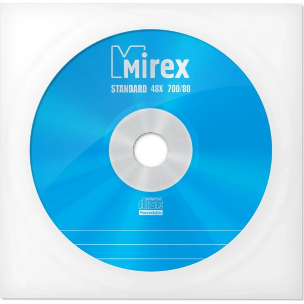 Диск CD-R MIREX, 700 Мб, 48x, бумажный конверт, 1 штука, UL120051A8C 1122478 - МСК «Форвард»