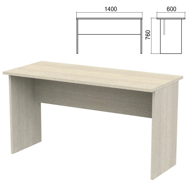 Стол письменный "Арго" (ш1400*г600*в760 мм), ясень шимо, А-003.60, 641251