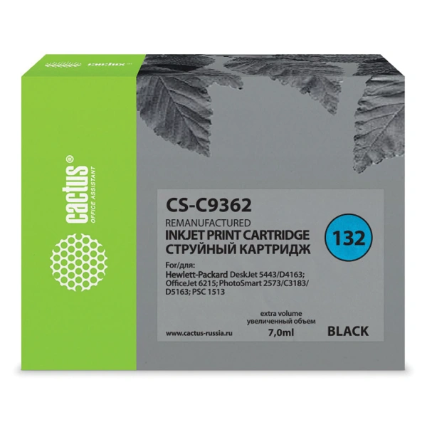 Картридж струйный CACTUS (CS-C9362) для HP Officejet 6313/6315/Photosmart C3183, черный CS-C9362 361886 ПОД ЗАКАЗ 8 ДНЕЙ