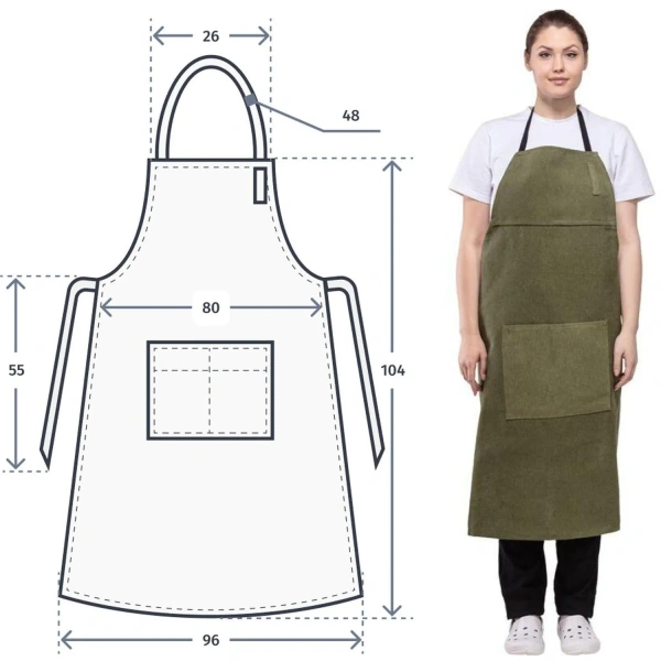 Фартук ф01-ФР брезентовый хаки 104 см 93764 - МСК «Форвард»