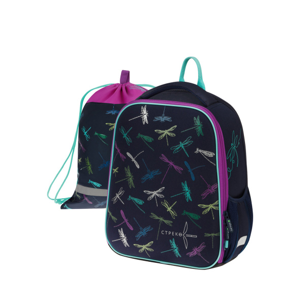 Ранец Berlingo Expert Mini "Dragonfly" 36*27*14см, 2 отделения, 2 кармана, анатомическая спинка, мешок для обуви RU09046 349776