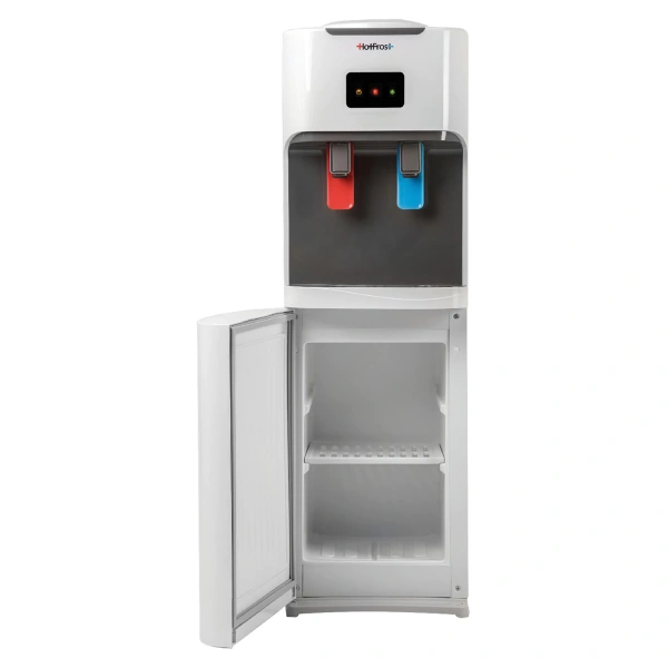 Кулер для воды HOT FROST V115CE, напольный, НАГРЕВ/ОХЛАЖДЕНИЕ ЭЛЕКТРОННОЕ, шкаф, 2 крана, белый 1202 455536