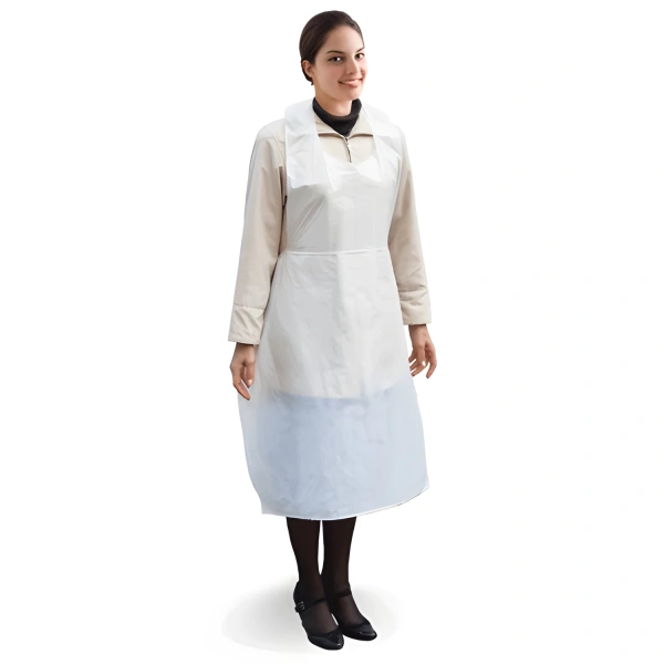 Фартуки полиэтиленовые, КОМПЛЕКТ 100шт., одноразовые, 69х107, 14мкм 610563