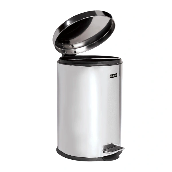 Ведро-контейнер для мусора (урна) с педалью LAIMA "Classic", 20 л.,зеркальное, нержав. сталь, 232262