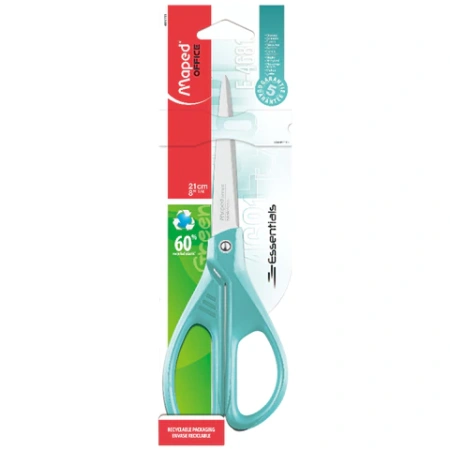 Ножницы MAPED "Essentials Color", 210 мм, бирюзовые, эргономичные ручки, 468111 238306 - МСК «Форвард»