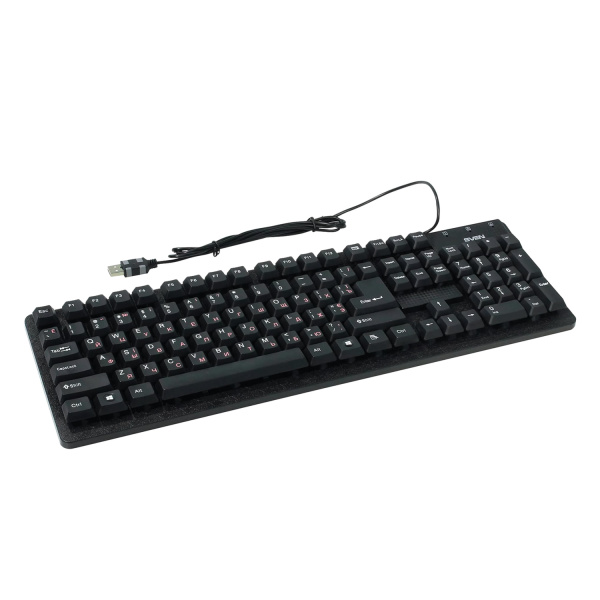 Клавиатура проводная SVEN Standard 301, USB, 104 клавиши, чёрная, SV-03100301UB 512588
