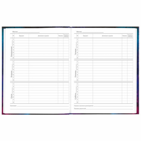 Дневник 5-11 класс 48 л., твердый, BRAUBERG, глянцевая ламинация, с подсказом, "Space cat", 106865 - МСК «Форвард»