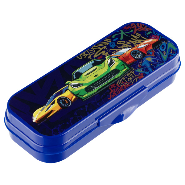 Пенал-футляр, 215*90*43 СТАММ "Машинки", темно-синий ПН-32106 379944