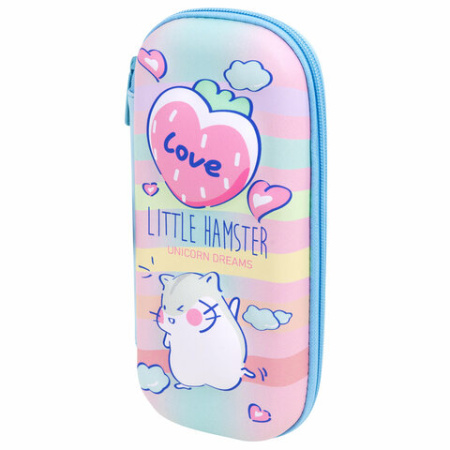 Пенал BRAUBERG, 1 отделение, 1 откидная планка, EVA 3D, 22х10х5 см, "Humster", 270702 - МСК «Форвард»