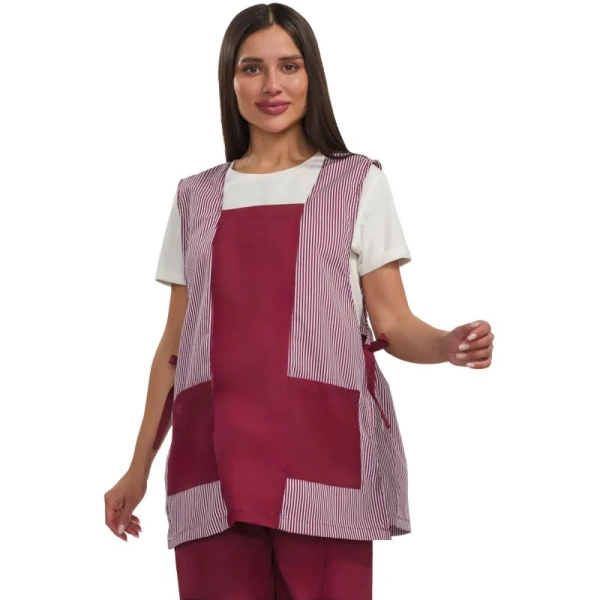 Костюм для горничных и уборщиц у08-СБР бордовый (размер 104-108 (52-54), рост 170-176) 292962 - МСК «Форвард»