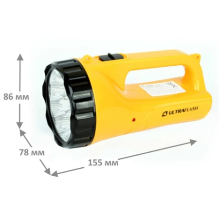 Фонарь аккумуляторный ULTRAFLASH 9хLED+12хLED, 2 режима, выдвижная вилка, заряд от сети, LED3816SM 238285 - МСК «Форвард»