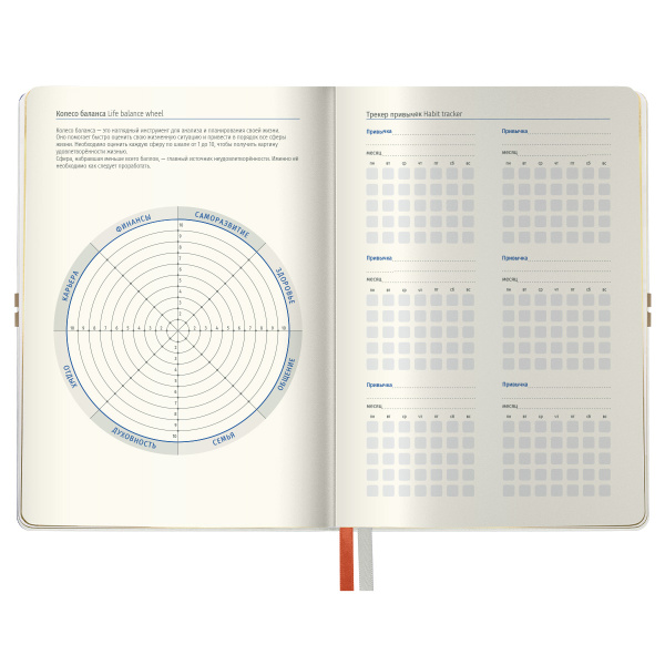 Ежедневник недатированный, А5, 136л., кожзам, Berlingo "Casual Gold", с резинкой, белый, золотой срез 384702 - МСК «Форвард»