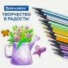 Карандаши цветные BRAUBERG METALLIC, 12 цветов металлик, трехгранные, грифель 3 мм, черное дерево, 181853 - МСК «Форвард»