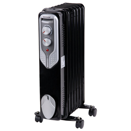 Обогреватель масляный SONNEN DFN-07BL, 1500 Вт, 7 секций, черный, 455310 - МСК «Форвард»