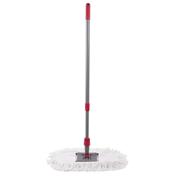 Швабра-рамка 40см, телескопический черенок из нержавеющей стали 125см, МОП хлопок, LAIMA, 603605