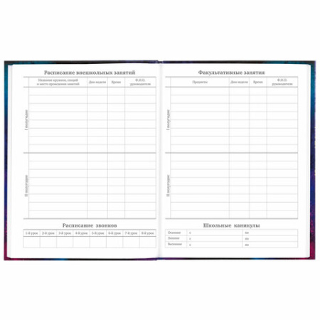 Дневник 5-11 класс 48 л., твердый, BRAUBERG, глянцевая ламинация, с подсказом, "Space cat", 106865 - МСК «Форвард»