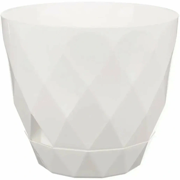 Горшок для цветов с поддоном Idiland Laurel 2.3 л белый (15x17.5 см) 221610929 1890687 - МСК «Форвард»