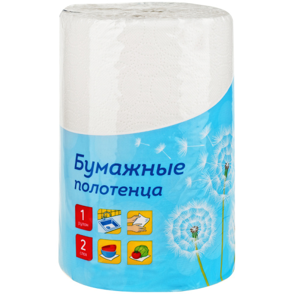 Полотенца бумажные в рулоне OfficeClean "XXL", 2-слойное, 35м/рул., тиснение, белые, 1шт 279676 - МСК «Форвард»