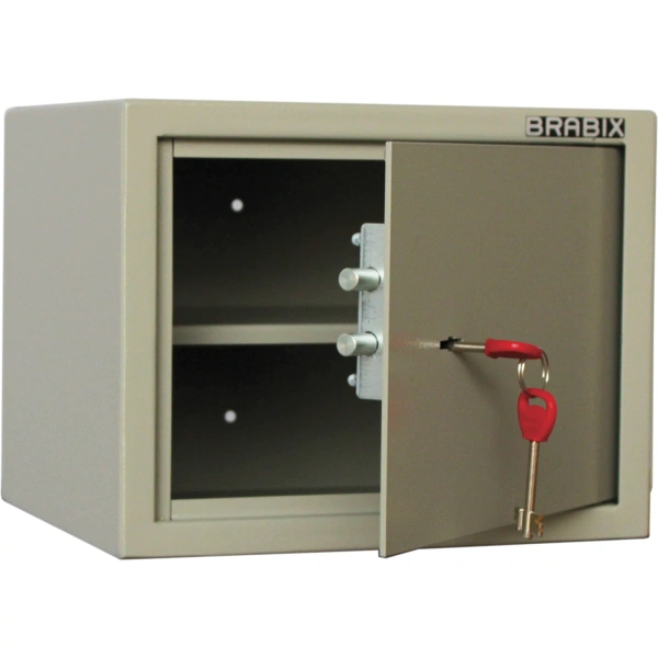 Сейф мебельный BRABIX D-24m (в240*ш310*г260мм;7кг), ключевой замок, крепл. к стене, 291162