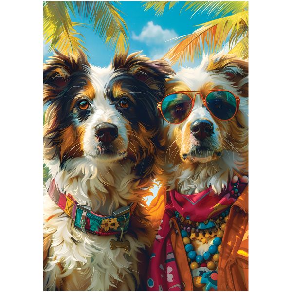 Пазл 260 эл. ТРИ СОВЫ "Австралийские овчарки под пальмами" ПК260_64412 376394