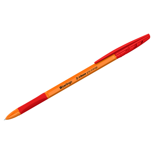 Ручка шариковая Berlingo "Tribase grip orange" красная, 0,7мм, грип корпус оранжевый CBp_70963 355444 - МСК «Форвард»