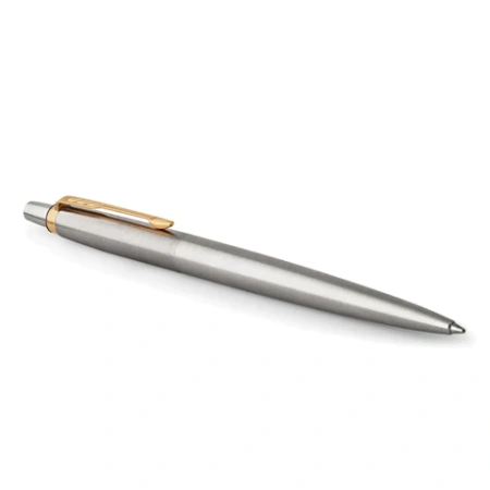 Ручка шариковая PARKER "Jotter Core Stainless Steel GT", корпус серебро, позолота, синяя, 1953182 142376 - МСК «Форвард»