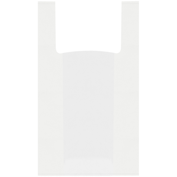 Пакет-майка OfficeClean, ПНД, 28+14*50см, 12мкм, белый 100шт. 317610