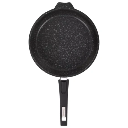 Сковорода 26 см, съемная soft-touch ручка, крышка, антипригарное покрытие, МЕЧТА "Гранит Black", с026802 700716 - МСК «Форвард»