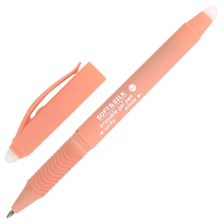 Ручка стираемая гелевая с грипом BRAUBERG "SOFT&SILK PASTEL", СИНЯЯ, корпус ассорти, узел 0,7 мм, 143934 - МСК «Форвард»