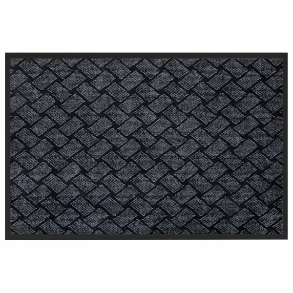 Коврик придверный 60х90 см, СЕРЫЙ, влаго-грязезащитный, 450 г/м2, плетение, PRIMILA KRAFT, 701050