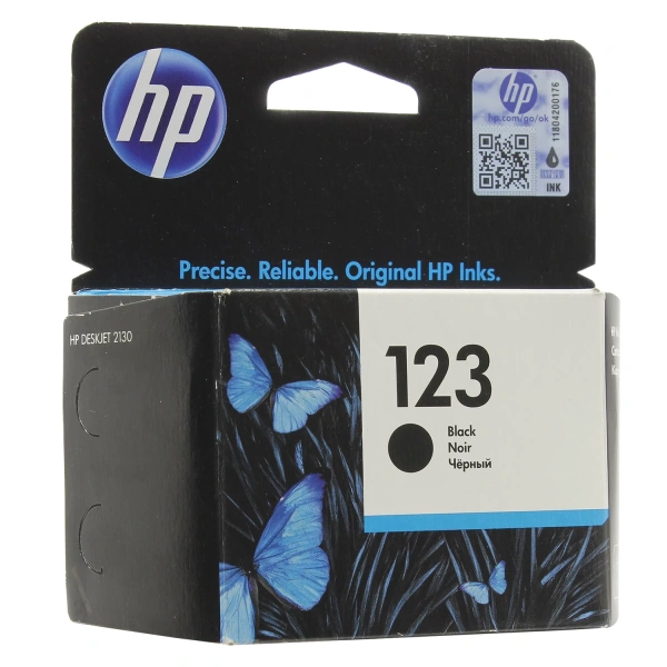 Картридж струйный HP (F6V17AE) Deskjet 2130, №123, чёрный, ориг, ресурс 120 стр. F6V17AE 362197 под заказ 8 дней