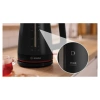 Чайник BOSCH TWK3M123, 1,7 л, 2400 Вт, закрытый нагревательный элемент, пластик, черный 458591 - МСК «Форвард»