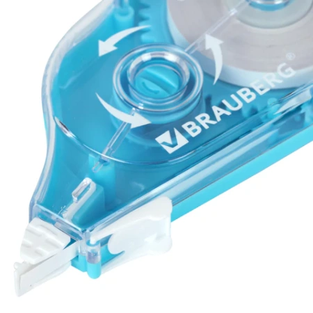 Корректирующая лента BRAUBERG MAXI PLUS, 5 мм х 25 м, механизм перемотки, корпус голубой, блистер, 272500 - МСК «Форвард»