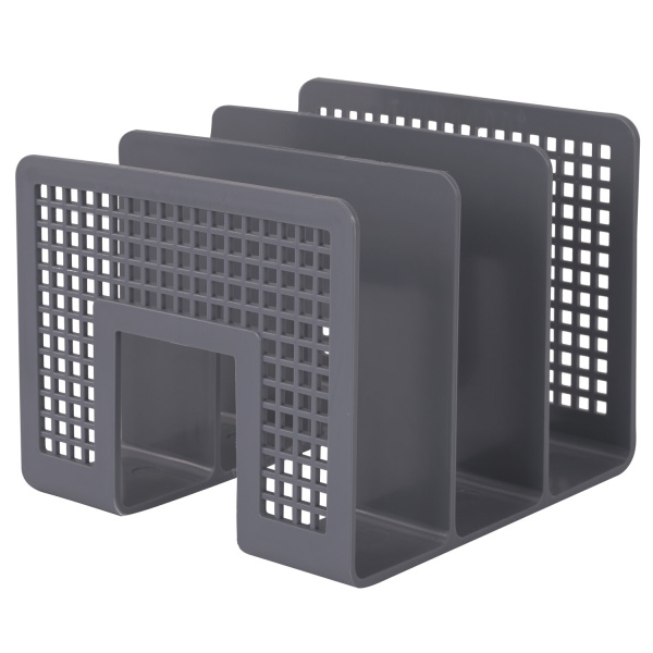 Лоток-сортер для бумаг BRAUBERG "Office-Expert", 3 отделения, 207х212х168 мм, сетчатый серый, 238022