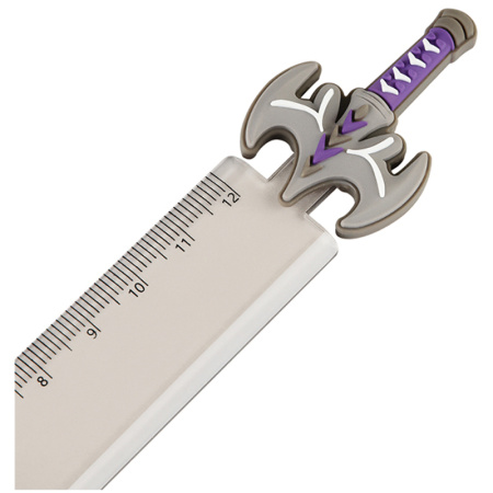 Линейка с топпером 12см MESHU "Grey sword", пластиковая, европодвес MS_36852 322841 - МСК «Форвард»