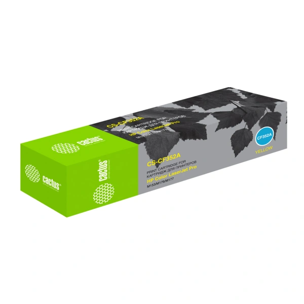 Картридж лазерный CACTUS (CS-CF352A) для HP CLJ M176n/M177fw, желтый, ресурс 1000 стр CS-CF352A 362072 ПОД ЗАКАЗ 8 ДНЕЙ