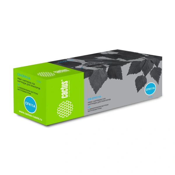 Картридж лазерный CACTUS (CS-CF411A) для HP LaserJet Pro M477fdn/477fdw/M452dn, голубой, рес 2300с C 362471 ПОД ЗАКАЗ 8 ДНЕЙ
