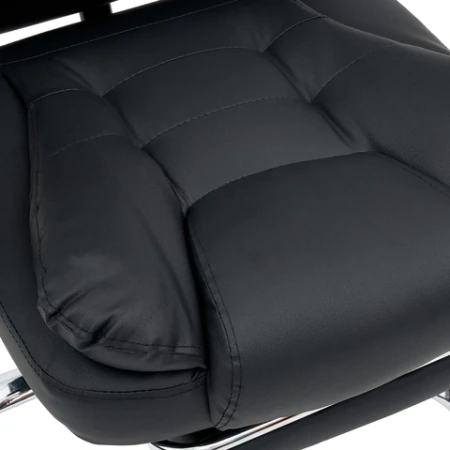 Кресло офисное CROMEX (КРОМЕКС) "Chill MS-005", с функцией вибромассажа, подножка, экокожа, черное, 532958 - МСК «Форвард»