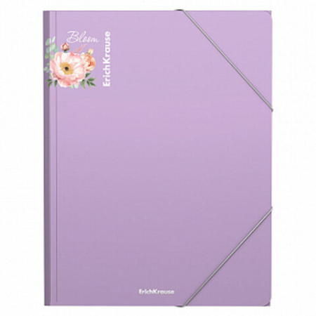 Папка на резинках ERICH KRAUSE "Matt Pastel Bloom", до 300 листов, ассорти, 600 мкм, 61202 272940 - МСК «Форвард»