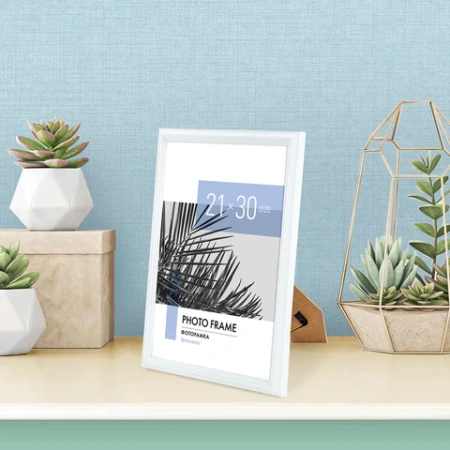 Рамка 21х30 см небьющаяся, багет 17,5 мм, пластик, BRAUBERG "Colorful", белая, 391241 - МСК «Форвард»