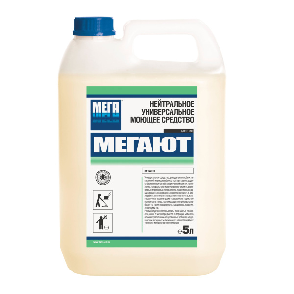 Средство моющее универсальное 5л МЕГАЮТ, нейтральное, 604344